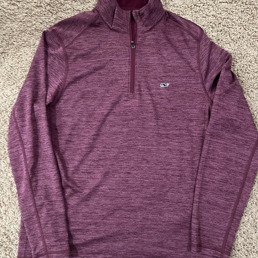 Vineyard Vine Maroon Quarter-Zip Pullover- men’s medium
